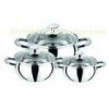Mirror Polish 6 Piece Cooks Stainless Steel Cookware Sets with s s # 201
