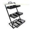 Custom Convenience Store Wire Metal Display stand Rack Floor Standing with three shelving