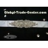 Custom Silver Beaded Crystal Rhinestone Bridal Sash For Wedding Dress