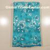 Embroidered Blue Mesh Fabric
