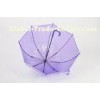 Purple Dome Clear PVC Umbrella J Shape For Event / Plastic Handle