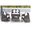 Brown BBQ Rattan Garden Furniture Sofa Sets with Aluminum Frame