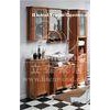 Pine Solid Wood Bathroom Furniture With Cabinet , Mirror And Washbowl Stand