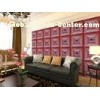 Parlour Decorative Leather Textured 3D Wall Panel Embossed Indoor Wall Decals 400*400 mm