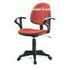 Durable Red Swivel Office Fabric Chair With Armrest DX-C605