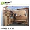 king Foldable Double Space Saving Wall Bed With Bookshelf / Table