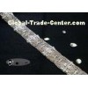 Handmade Crystal Rhinestone Trimming For Dresses , Beaded Applique Trim