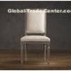 Square Back oak Fabric Dining Chair , upholstery fabric dining room chairs