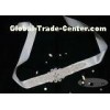 Silver Beaded Rhinestone Bridal Sash , Rhinestone Belts For Bridal Gowns