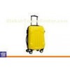 Plain Strong ABS Plastic Portable Trolley Travel Luggage Cases With Coded Lock PC Suitcase