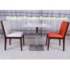 Stainless Steel Marble Top Dining Room Tables Modern French Restaurant Table