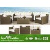 4pcs Loveseat Sofa Set  Patio Outdoor Furniture Minimum Maintenance Feature
