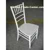 White Wood Chiavari Chair , Ceremony Furniture Chairs For Outdoor