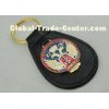 Transparent Soft Enamel Personalized Leather Keychains For Russia Military Police