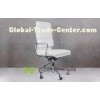 Tilting White Eames Soft Leather Executive Office Chairs with Adjustable Height