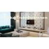 Wall Art Decals Leather Fabric Wall Panel / 3 Dimensional Wallpaper for Interior Wall Paneling