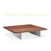 Wood And Metal Coffee Table With Storage Veneer Surface Finishing