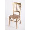 Fashion Gold Wooden Chateau Chair / Lacquer Solid Wood Camelot Chair For Indoor