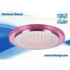 Pink ABS Ceiling Rainfall Overhead Shower Head 8 Inch Round For Hotel