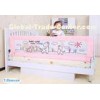 Pink Toddler Bed Safety Rail / Folding Convertible Bed Gurad Rails