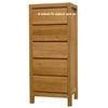 Eco Friendly 5 Drawer Narrow Ash Wood Cabinet For Living Room