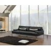 Black Luxury Leather Sofa Set, Itailan Modern Leather Sofa Furniture
