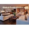 Modern Mahogany Panel Commercial Hotel Furniture With King Size Bed