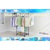 Steel Folding Metal Clothes Rack with Wheels / Cloth Hanger Telescopic Clothing Racks