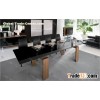EXTENDABLE GLASS DINING TABLE