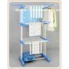 Extendable Steel Folding Clothes Rack Stand with Shelves for Towels and Storage Box