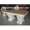 White Wooden Dining Table And Chairs For Modern Dining Room Furniture Sets