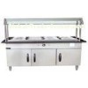 Modern Stainless Steel Cabinet Hot Food Cabinet 100L With Marble For Seafood