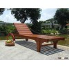 outdoor lounge wooden sunbed
