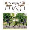 Commercial Aluminum Waterproof Wicker Chairs With PE Plastic Rattan