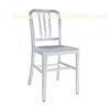 Comfortable Silver Metal Navy Chair For Dinning Room / Home