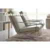 Leisure Leather Modern Upholstered Chairs, Stainless Steel Frame; leather metal frame leisure chairs