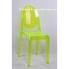 Fashion PC Victoria Ghost Chair Armless , Green Waterproof Resin Banquet Chair For Wedding