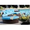 Modern Resin Wicker Garden Leisure Furniture Outdoor Rattan Daybed / Oval Bed