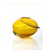 Gold Yellow Colored Glass Vase for Restaurant / Hotel Decoration