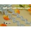 Leaf shape Iron On Beaded Trims For Wedding Gowns , Rhinestones Trim By The Yard