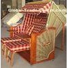 Hand-Woven Roofed Wicker Beach Chair & Strandkorb For Outdoor Pool / Beach