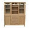 Large Solid Ash Wood Kitchen Storage Cupboards With 2 Door And 3 Drawer