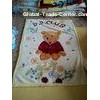 Cozy White Antistatic Polyester Baby Blanket Cartoon For Picnic Travel , 100x140CM