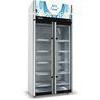 Low Noise White Painting Vertical Showcase Refrigerator 1300L with Aluminum Door