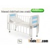 Single crank handle children hospital  adjustable medical beds lift, Lockable wheels