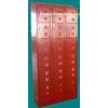 Changing Room Red Steel Storage Lockers Six Tier Steel Wardrobe With Single Door