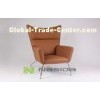 hotel Carl Hansen CH445 Wing Chair , inside Brown Leather Lounge Chairs ODM