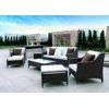 Waterproof Brown Rattan Sofa Set Outdoor / Indoor Living Room Furniture