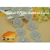 Sew On Bling Bling Rhinestone Applique Trim , Decorative Beaded Trim