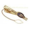 Copper Stamping Danang Port Metal Tie Bar, Personalized Tie Bar With Soft Enamel Filled, Gold Platin